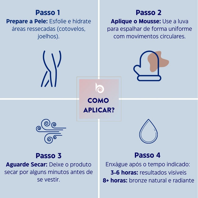 Mousse Autobronzeador Clear Vegan - 150 ml + Luva Aplicadora