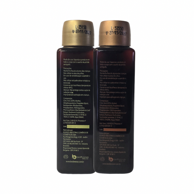 Kit 2 Unidades - Refil Bronzeamento Intenso e Médio 50ml - Uso Máquina Profissional