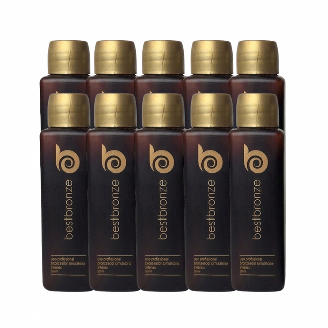 10 Unidades de 50ml ou 1/2 Litro - Refil Bronzeamento Intenso 50ml - Uso Máquina Profissional