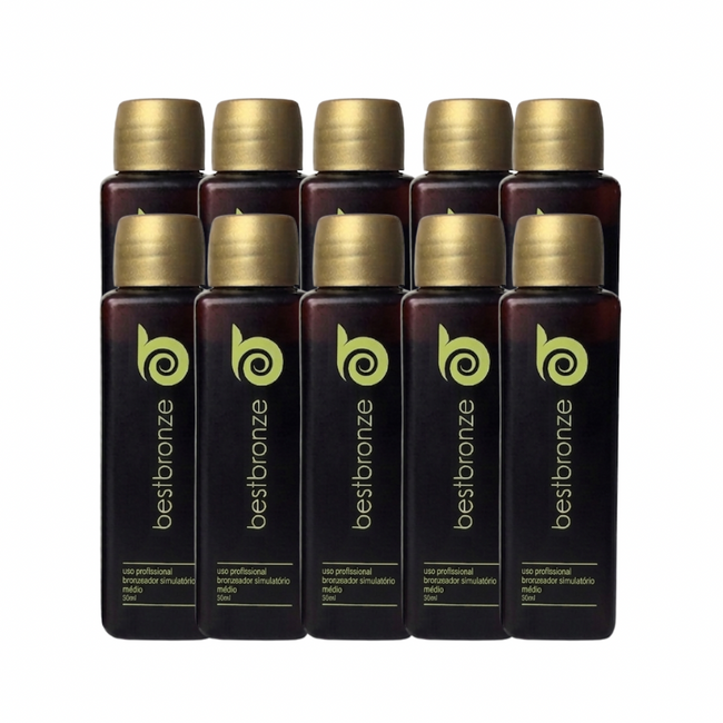 10 Unidades ou 1/2 Litro - Refil Bronzeamento Médio 50ml - Uso Máquina Profissional