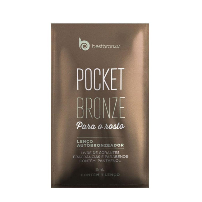 Pocket Bronze - Lenço Autobronzeador para o Rosto - 10 saches